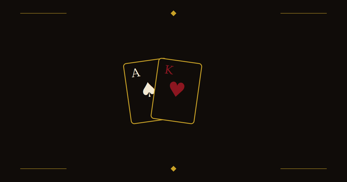 Un as y un rey, cartas de juego